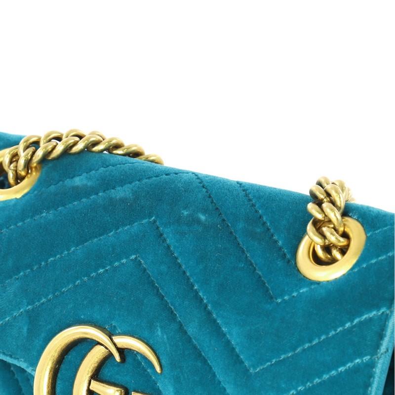 Gucci GG Marmont Flap Bag Matelasse Velvet Mini 3