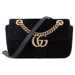 Gucci GG Marmont Flap Bag Matelasse Velvet Mini