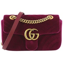 Gucci GG Marmont Chevron Velvet Shoulder Bag - Farfetch