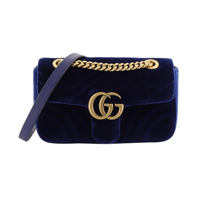 gucci velvet flap bag