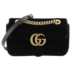 Gucci GG Marmont Flap Bag Matelasse Velvet Small 