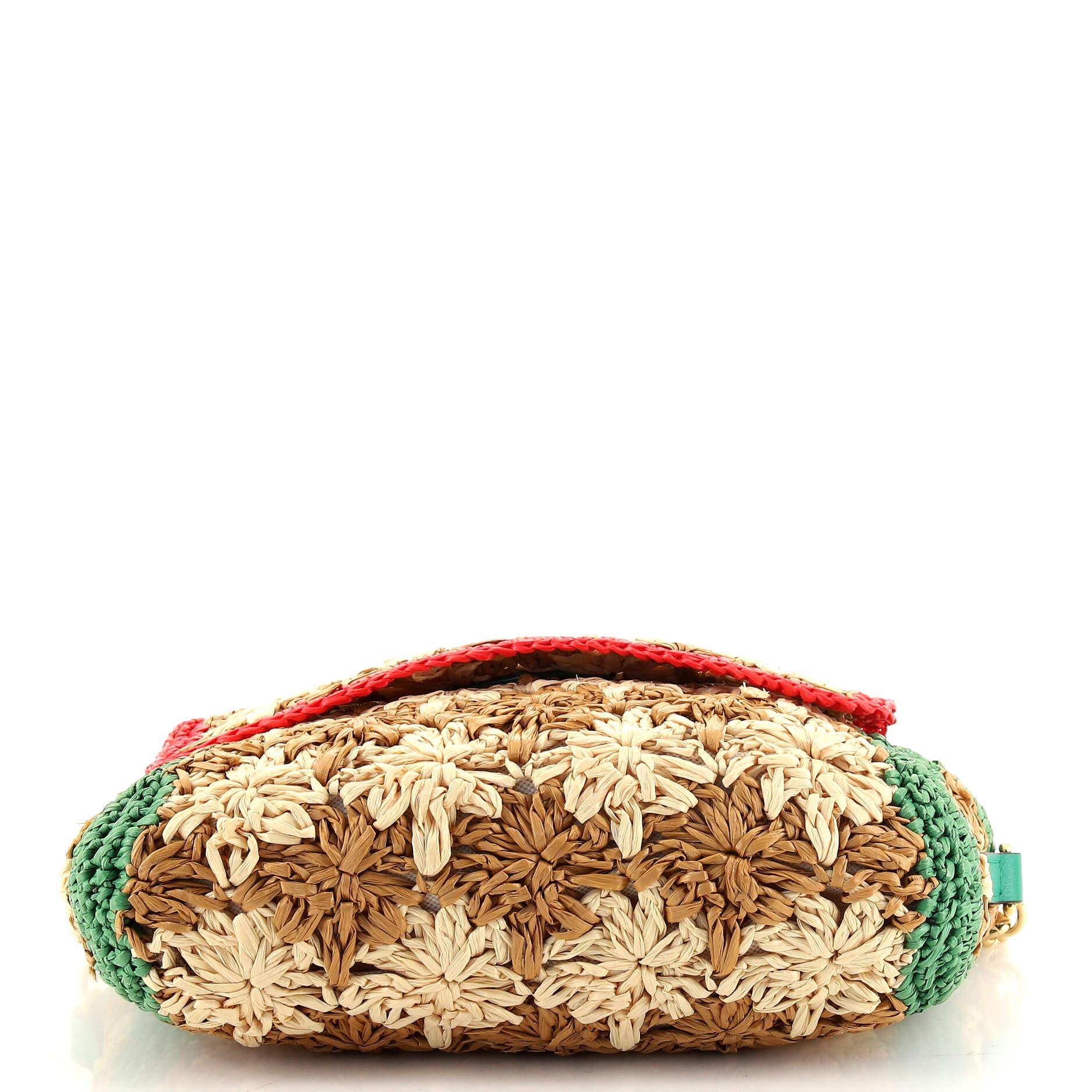 Women's or Men's Gucci GG Marmont Flap Bag Raffia Small