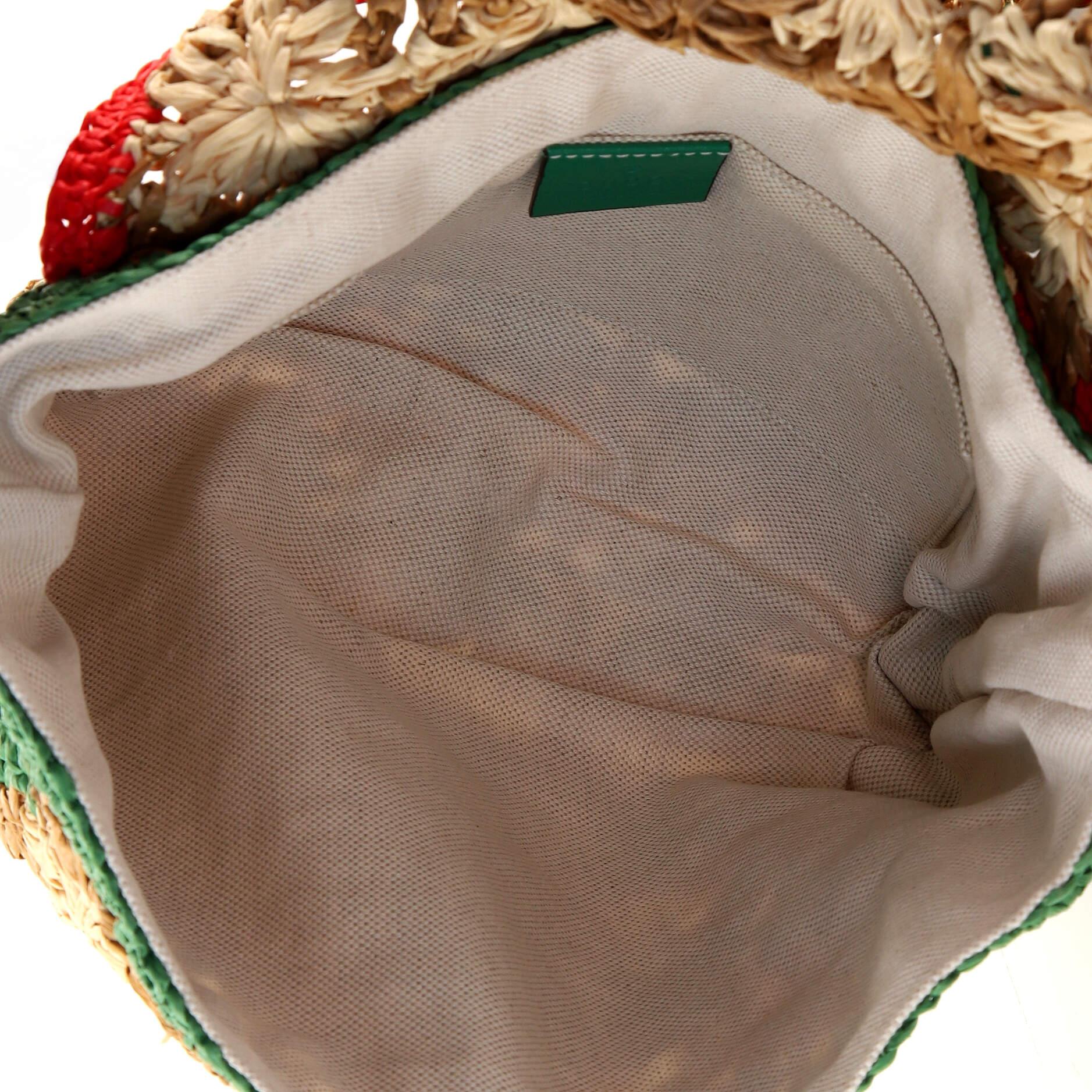 Gucci GG Marmont Flap Bag Raffia Small 1
