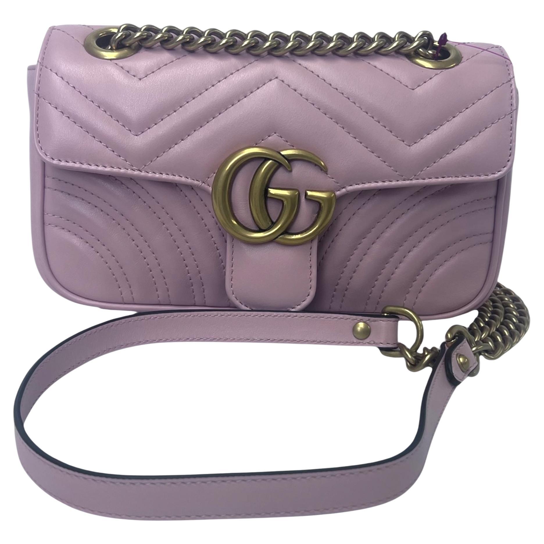 Gucci GG Marmont Flap Leather Crossbody Bag For Sale