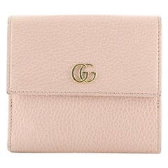 Gucci GG Marmont French Flap Wallet Leather Compact
