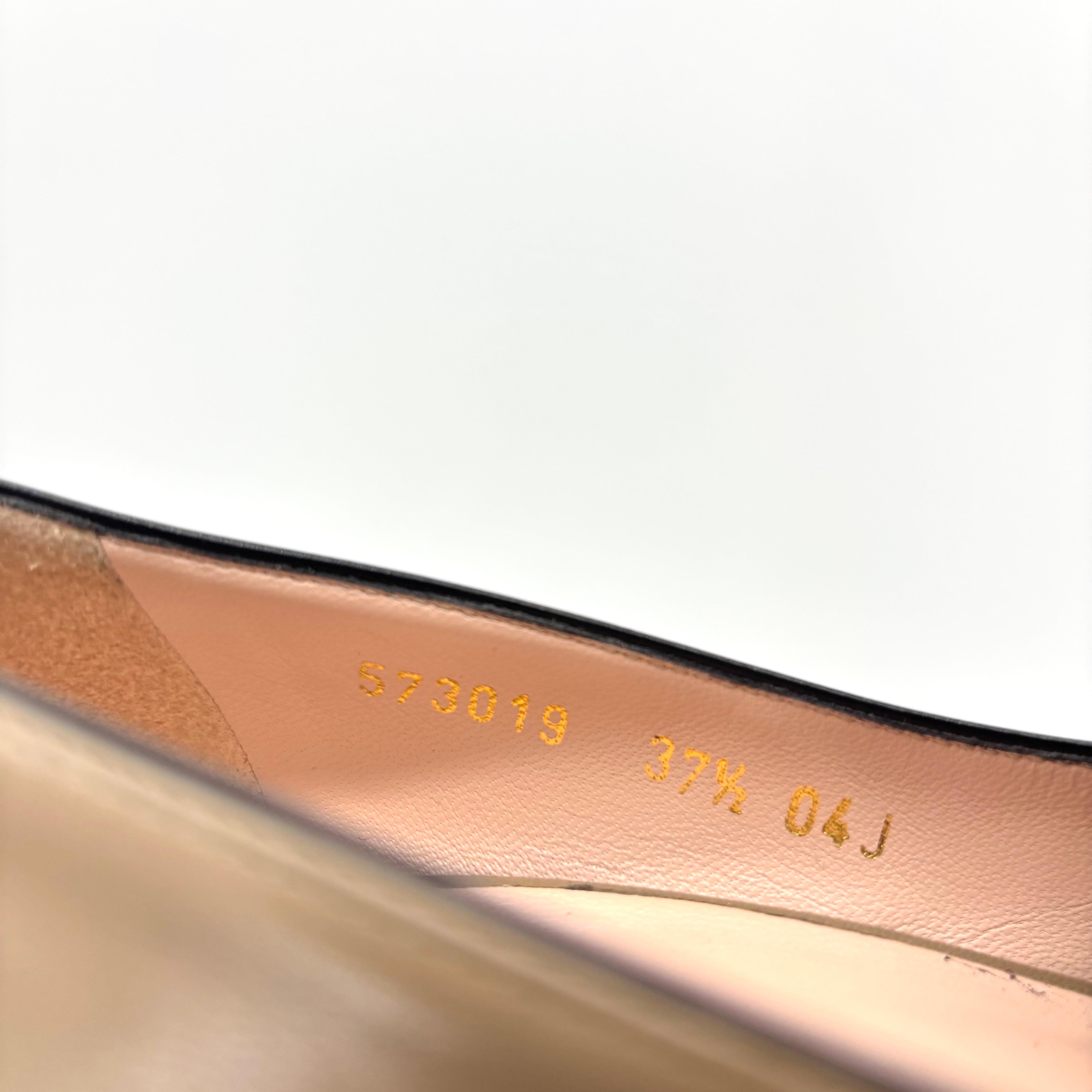 Gucci GG Marmont con frange e piattaforma in pelle Pumps 37.5 in vendita 4