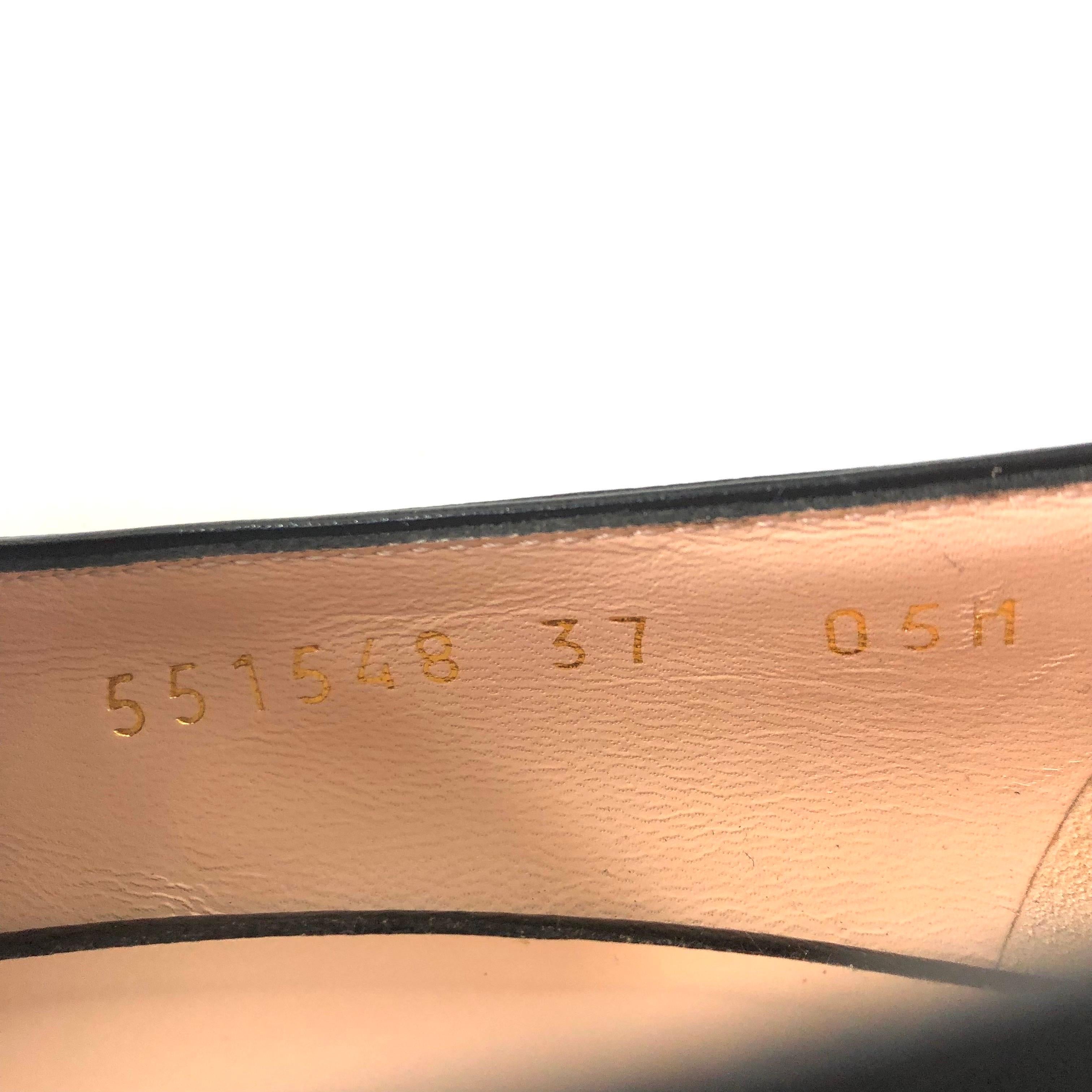 Gucci GG Marmont Fringe Quentin Bee Embroidered Platform Heeled Loafers Pumps 37 in vendita 3