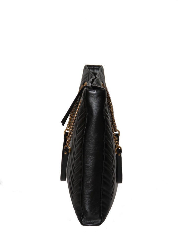 Gucci GG Marmont GM Black leather Tote at 1stDibs | gg marmont gm tote ...