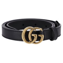 Cinturón de piel Gucci GG Marmont