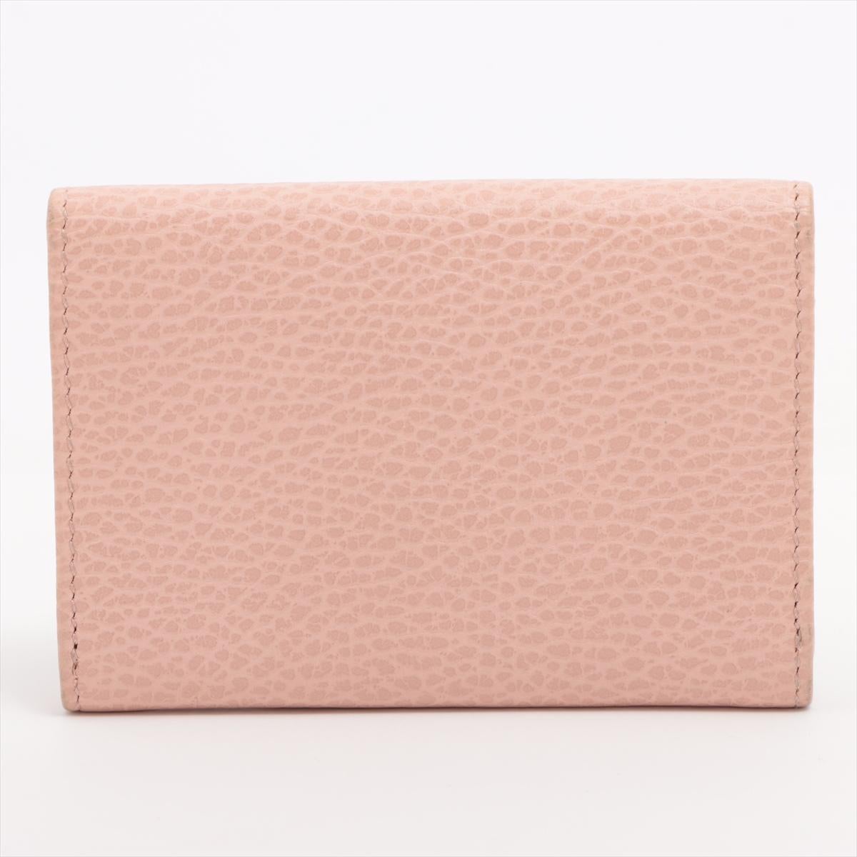 Gucci GG Marmont Leather Card Case Pink In Good Condition For Sale In Indianapolis, IN