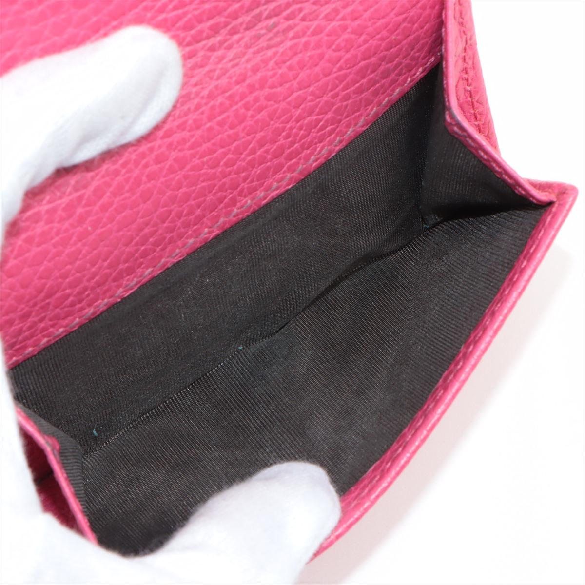 Gucci GG Marmont kompakte Portemonnaie aus Leder in Rosa im Angebot 3