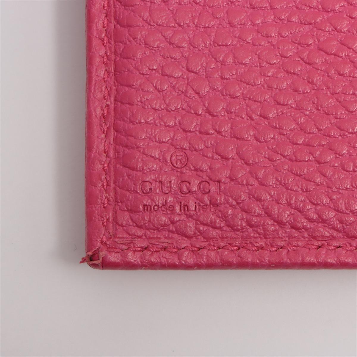 Gucci GG Marmont kompakte Portemonnaie aus Leder in Rosa im Angebot 4
