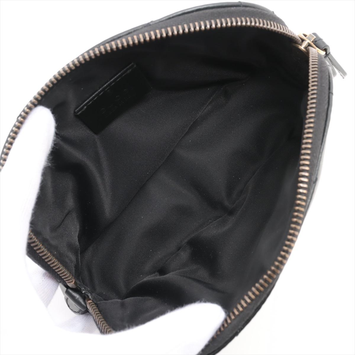 Women's Gucci GG Marmont Leather Pouch Black