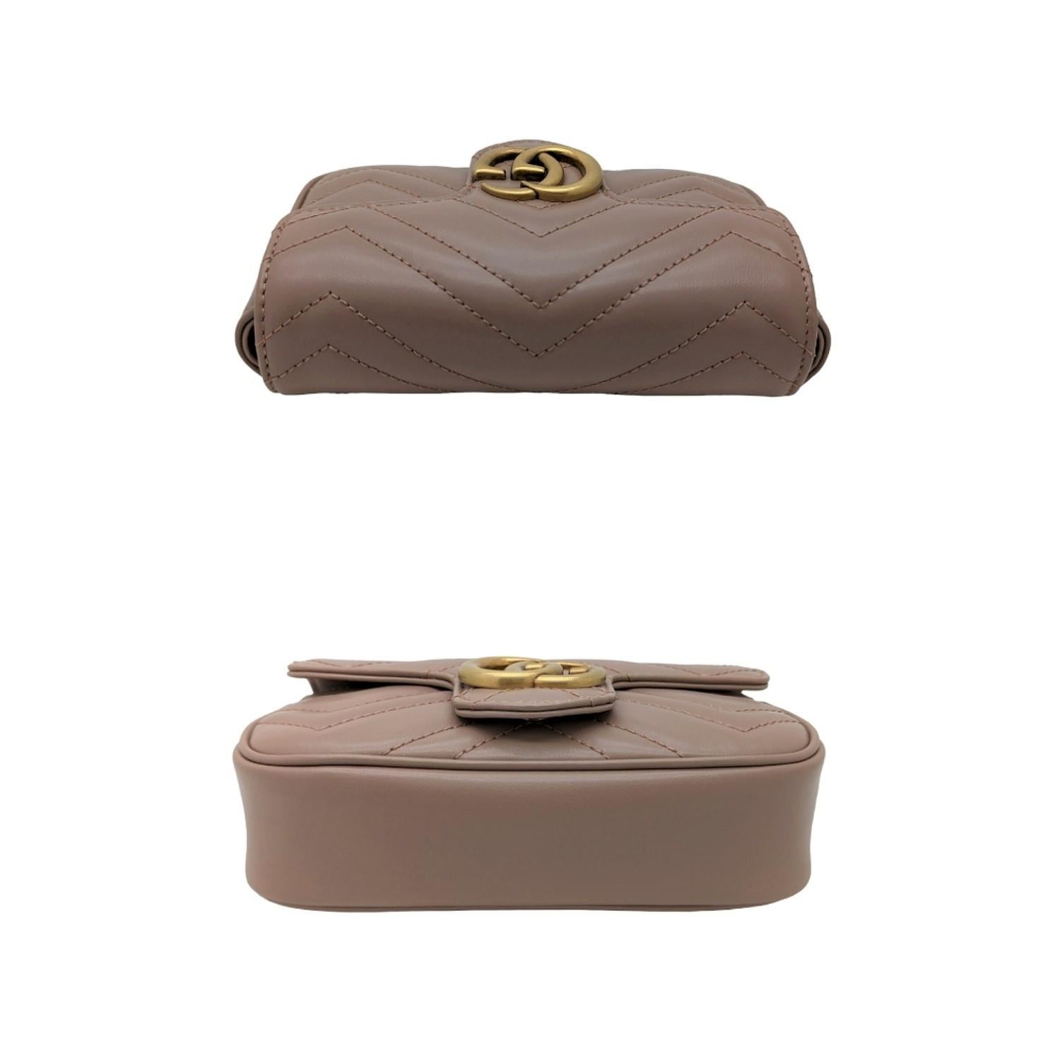 Gucci GG - Super mini sac à bandoulière en cuir Marmont en vente 1