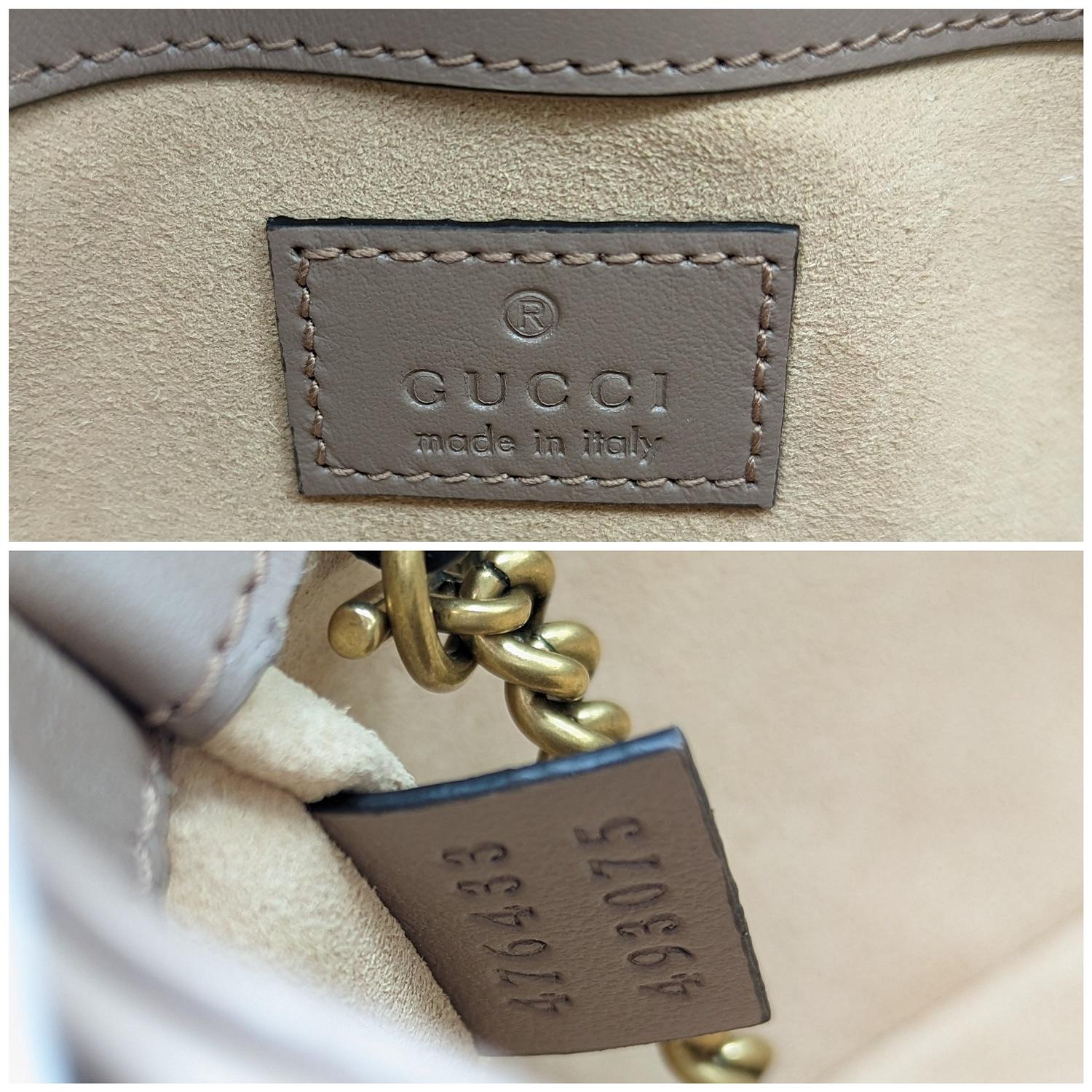 Gucci GG Marmont Cuero Super Mini Crossbody Bolsa 3