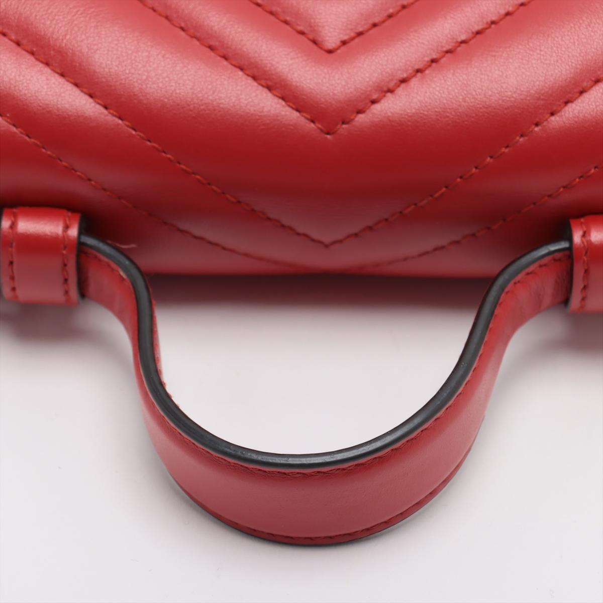 Gucci GG Marmont Leather Two-Way Shoulder Bag Red * PREORDER * (Sac à bandoulière en cuir GG Marmont) en vente 2