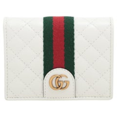 Gucci GG Marmont Leder-Brieftasche in Weiß