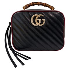 Gucci GG Marmont Matelassé Bamboo Handle Shoulder Bag