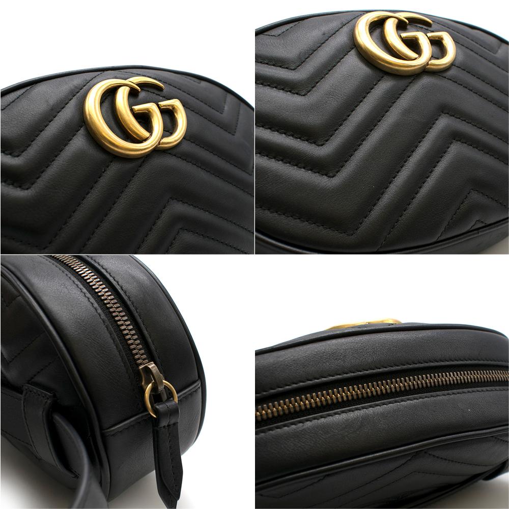 gg marmont matelassé leather wallet on a chain