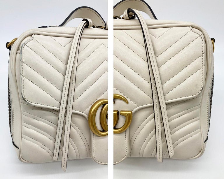 Gucci GG Marmont Matelasse Top Handle Flap Bag For Sale at 1stDibs