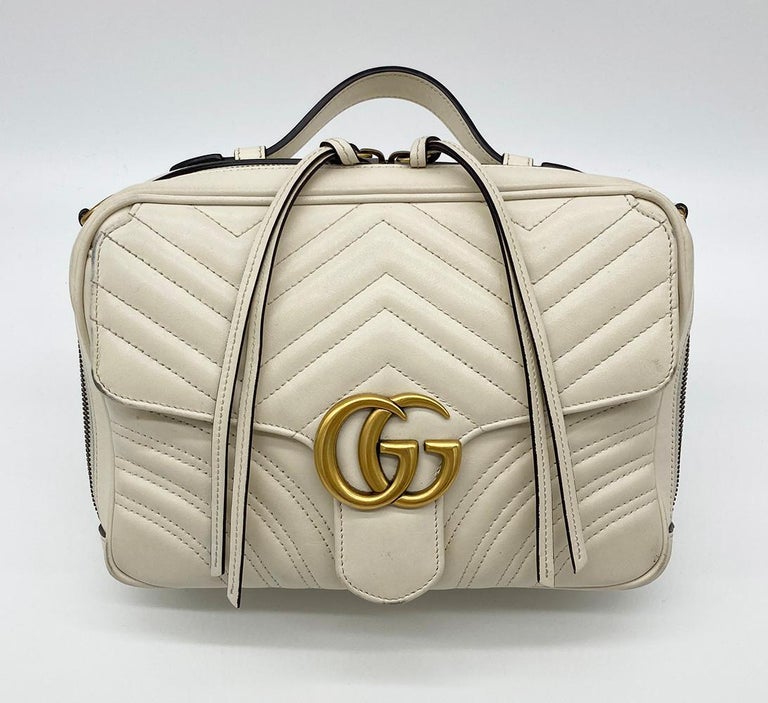Gucci GG Marmont Matelasse Top Handle Flap Bag For Sale at 1stDibs