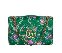 GUCCI GG Marmont Maxi Handbag Quilted Floral Jacquard
