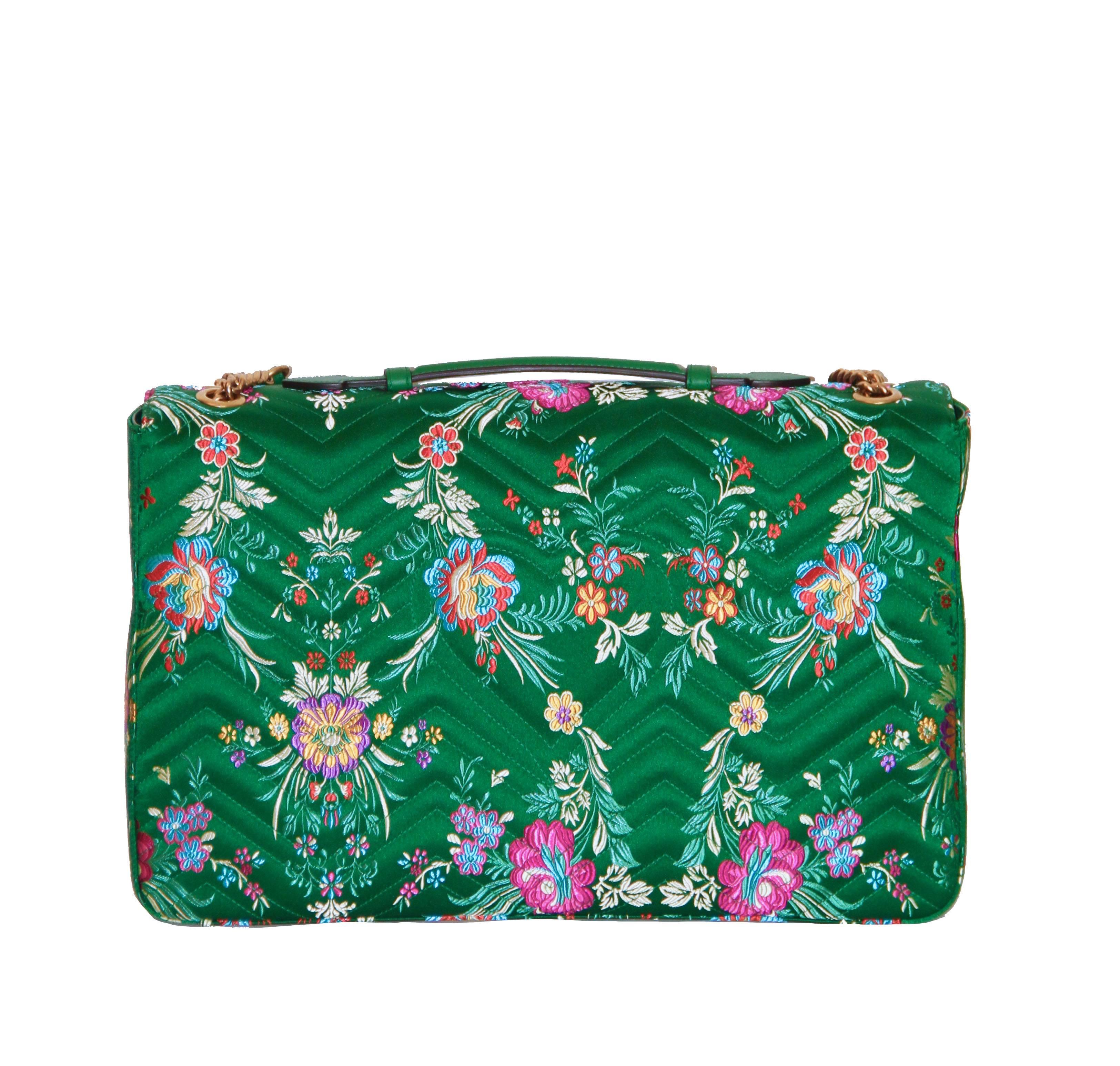 gucci floral marmont bag