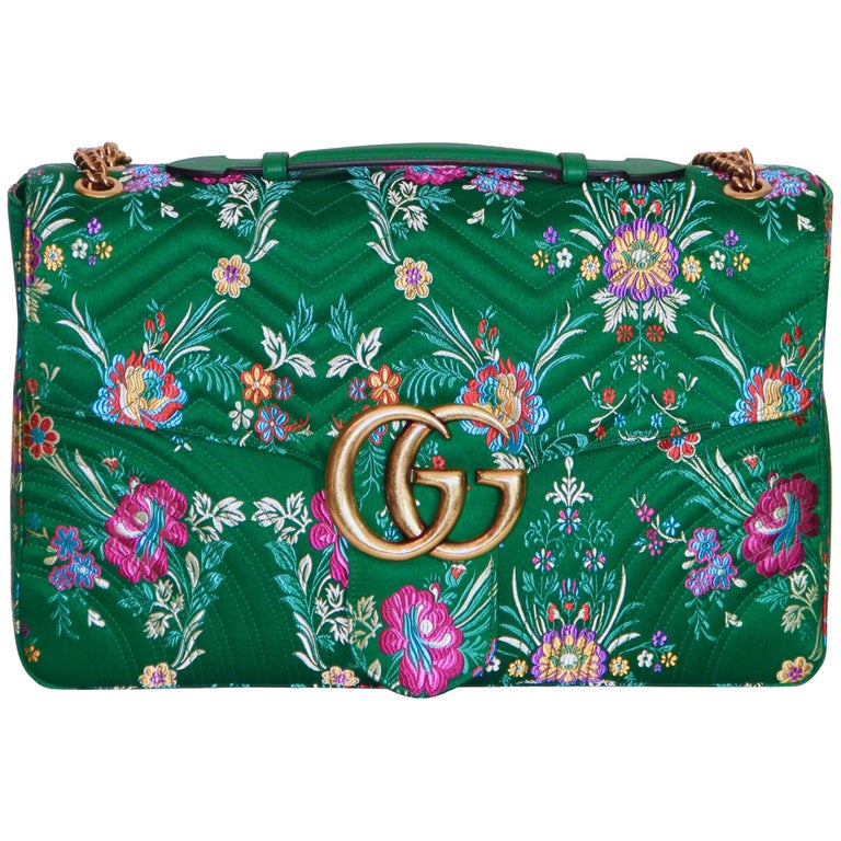 GUCCI GG Marmont Maxi Handbag Quilted Floral Jacquard at 1stDibs