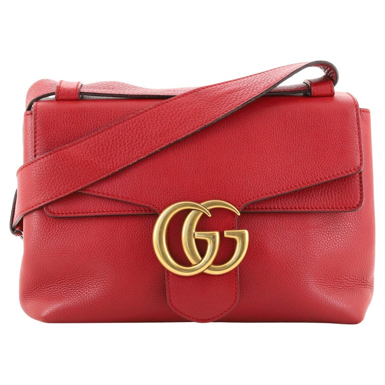 Gucci GG Marmont Messenger Leather Medium For Sale at 1stDibs