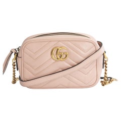 Used Gucci GG Marmont Mini Camera Bab Dusty Pink