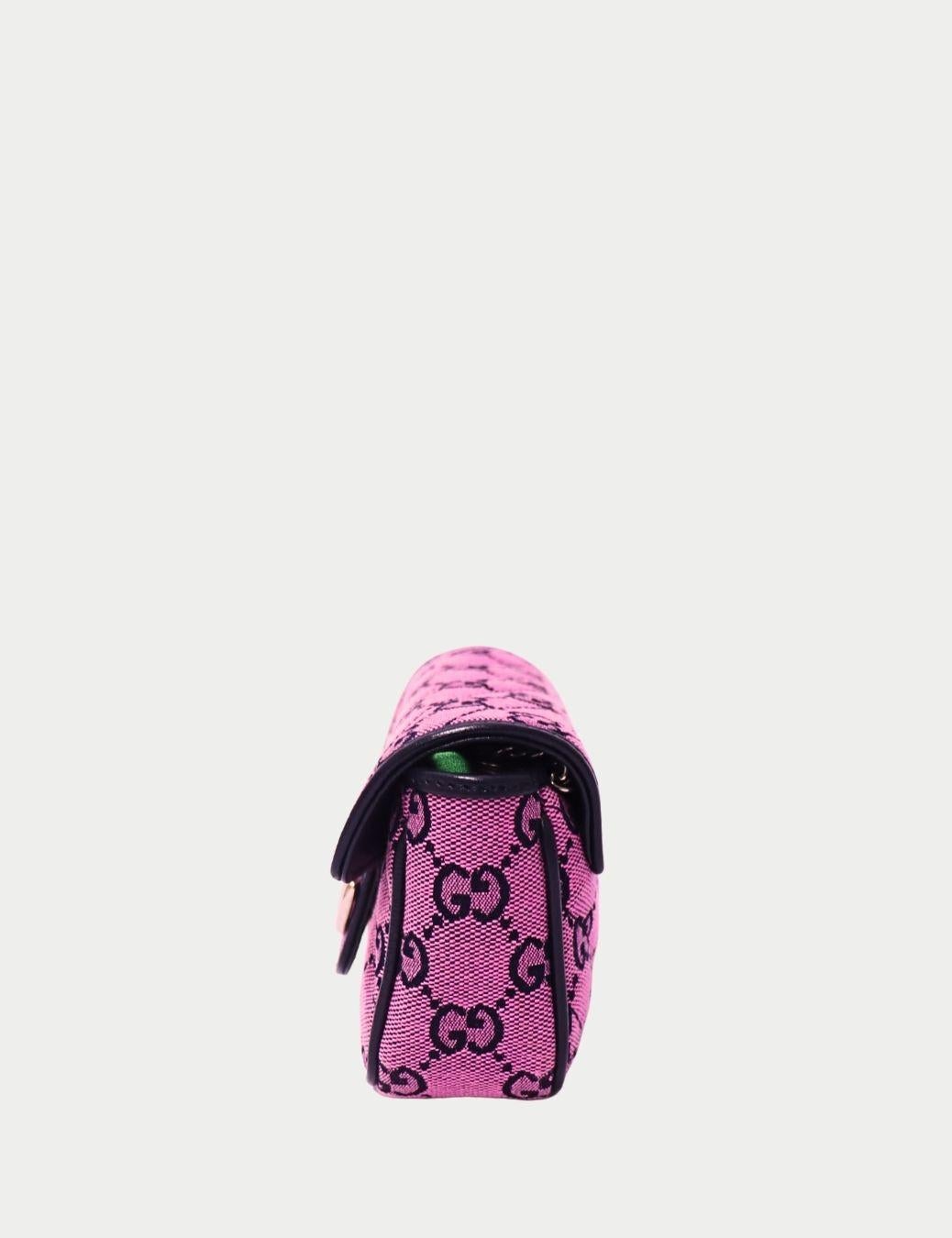 Rose Gucci GG Marmont Mini Chain Bag en vente