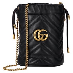 Gucci GG Marmont Mini Leather Bucket Bag