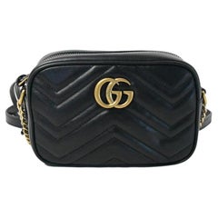 Gucci GG Marmont Mini Matelasse Camera Bag Black