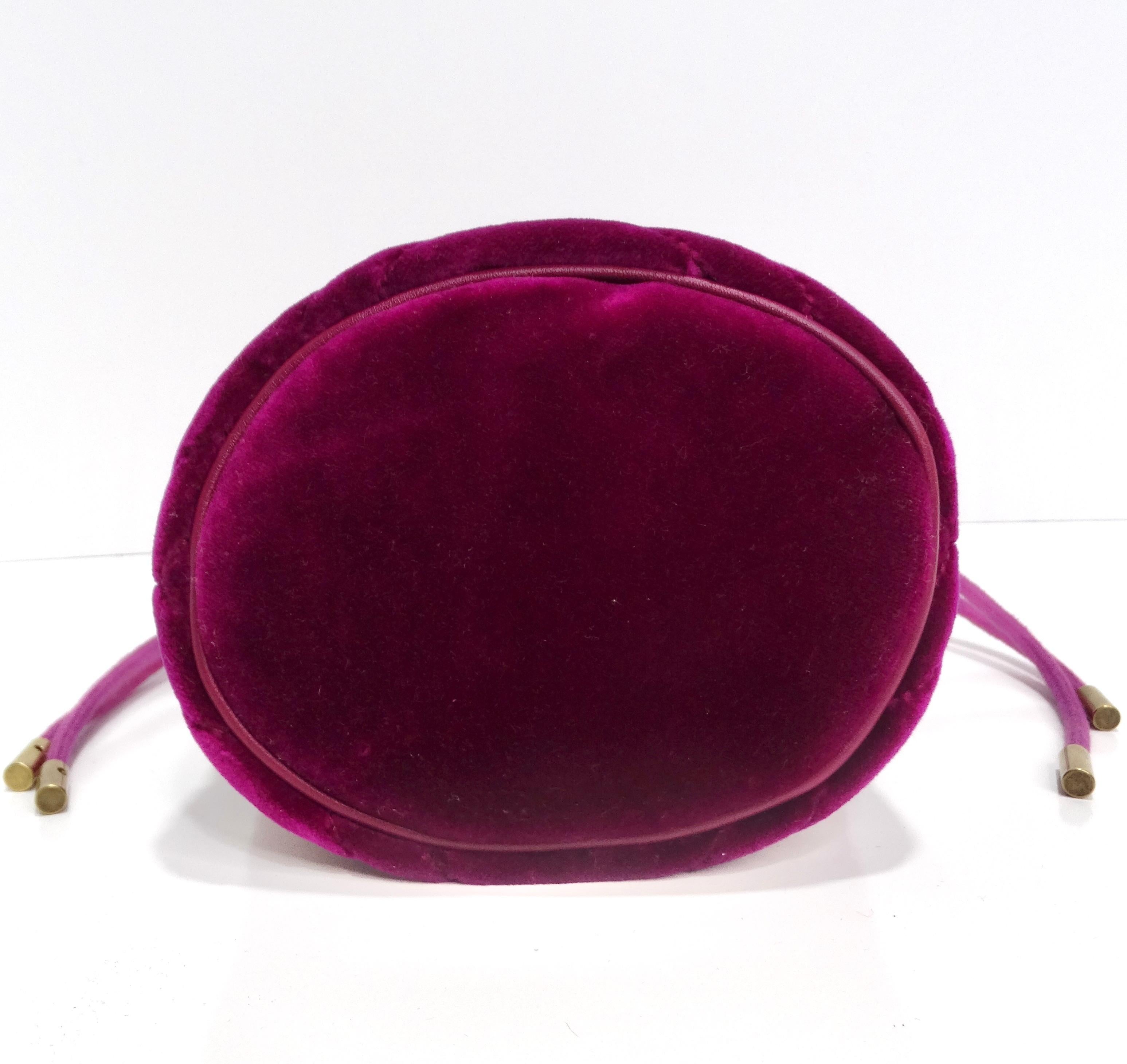 Gucci GG Marmont Mini Velvet Bucket Bag For Sale 3
