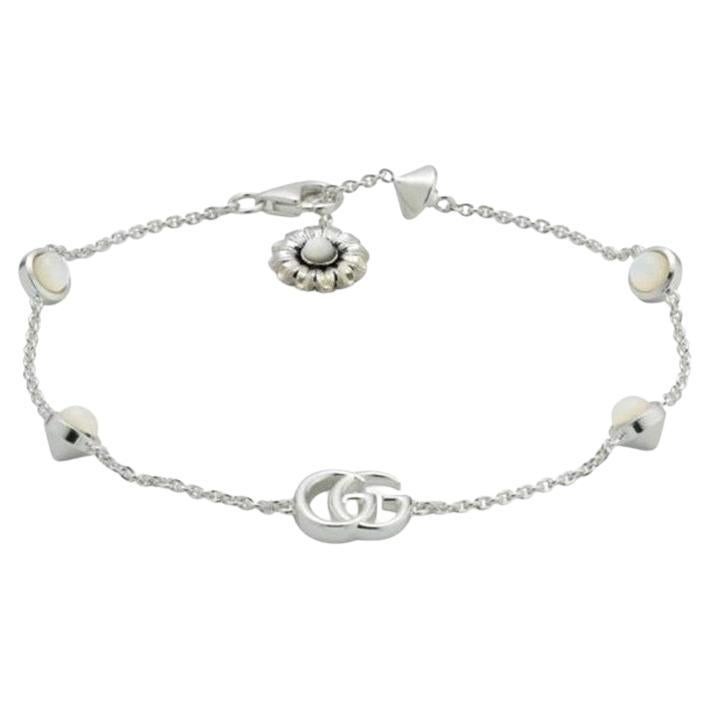 Gucci GG Marmont Mother of Pearl Sterling Silver Bracelet YBA773229001