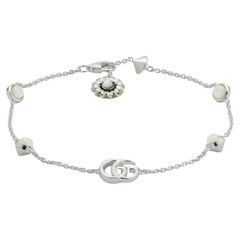 Gucci GG Marmont Pulsera de plata de ley nacarada YBA773229001