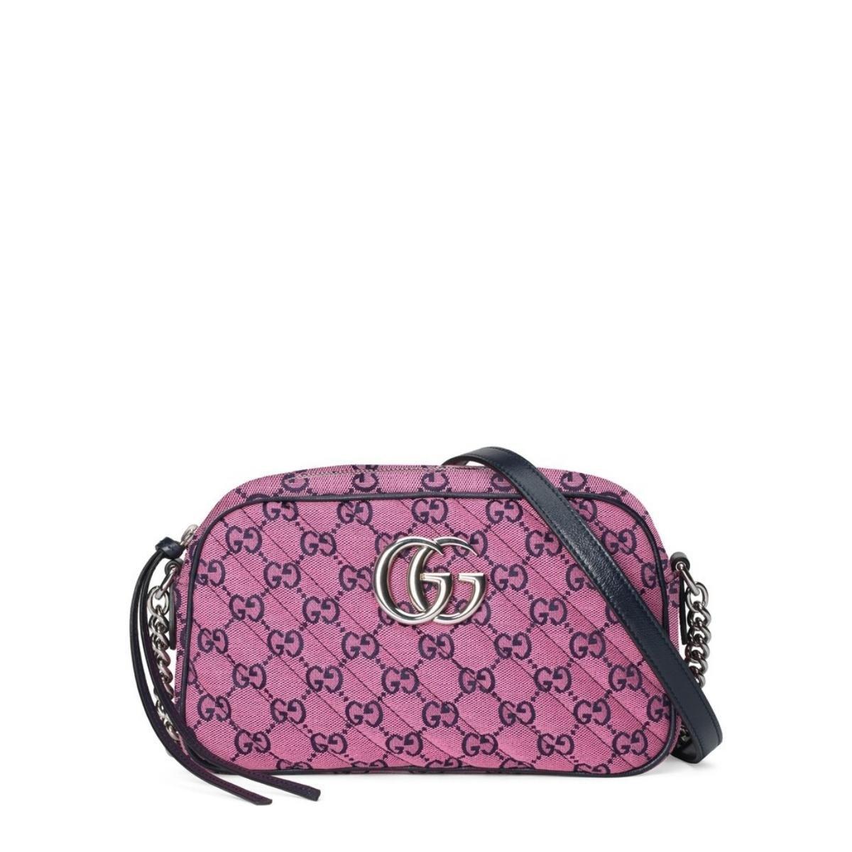 GUCCI GG Marmont Pink Small Shoulder Bag in Pink 1