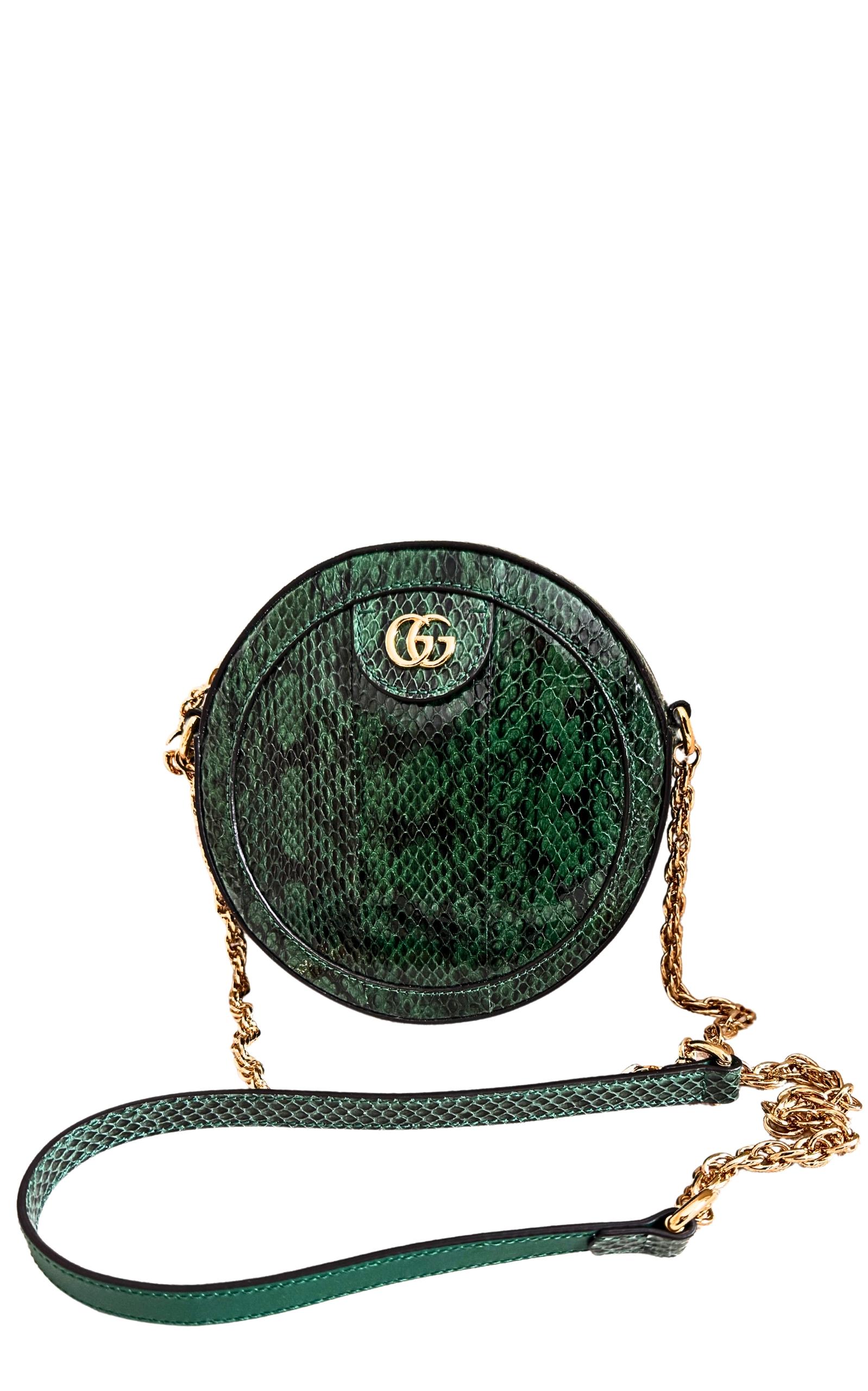 Women's Gucci GG Marmont Python Exotic Skin Leather Bag For Sale
