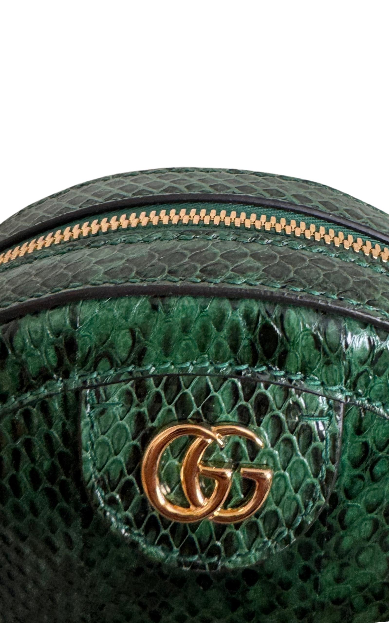 Gucci GG Marmont Python Exotic Skin Leather Bag For Sale 3
