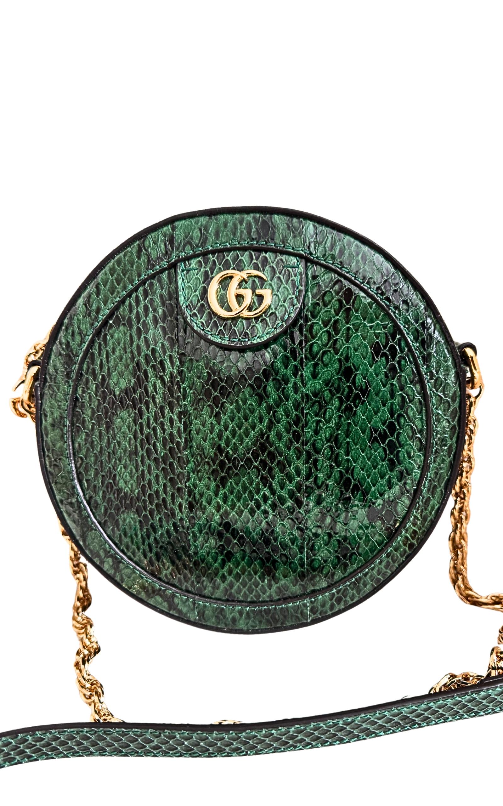 Gucci GG Marmont Python Exotic Skin Leather Bag