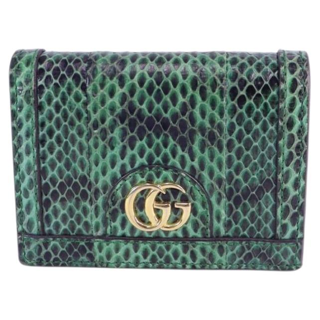 Gucci GG Marmont Python Leather Wallet For Sale