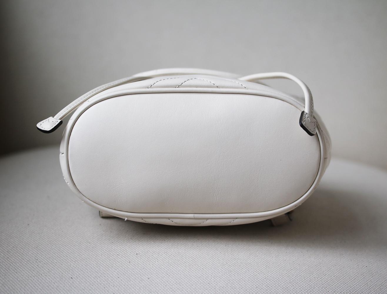 White Gucci GG Marmont Quilted Leather Backpack