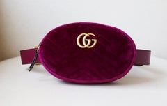 Gucci GG Marmont Quilted Velvet Belt Bag