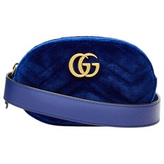 Gucci GG Marmont Quilted Velvet Belt Bag 