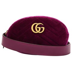 Gucci GG Marmont Quilted Velvet Belt Bag 