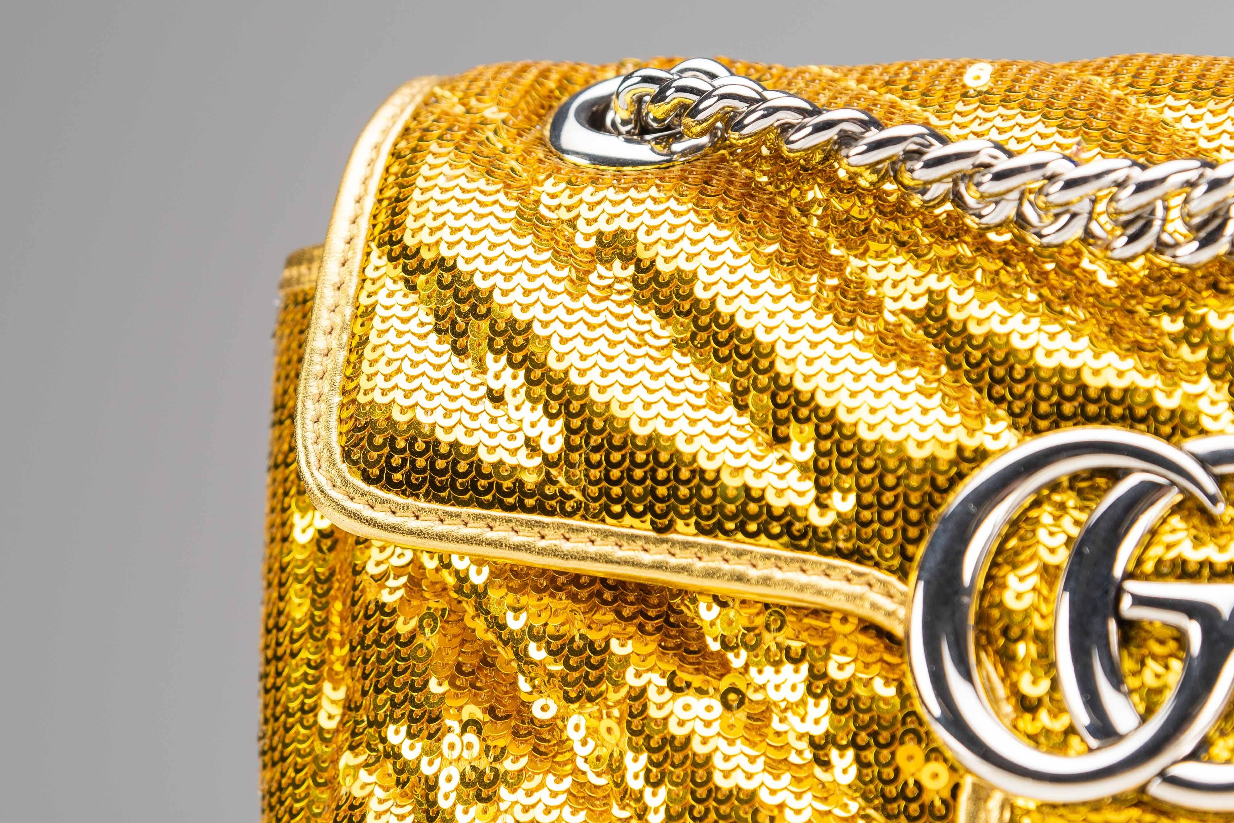 Gucci GG Marmont Rare Gold Diagonal Sequins 5