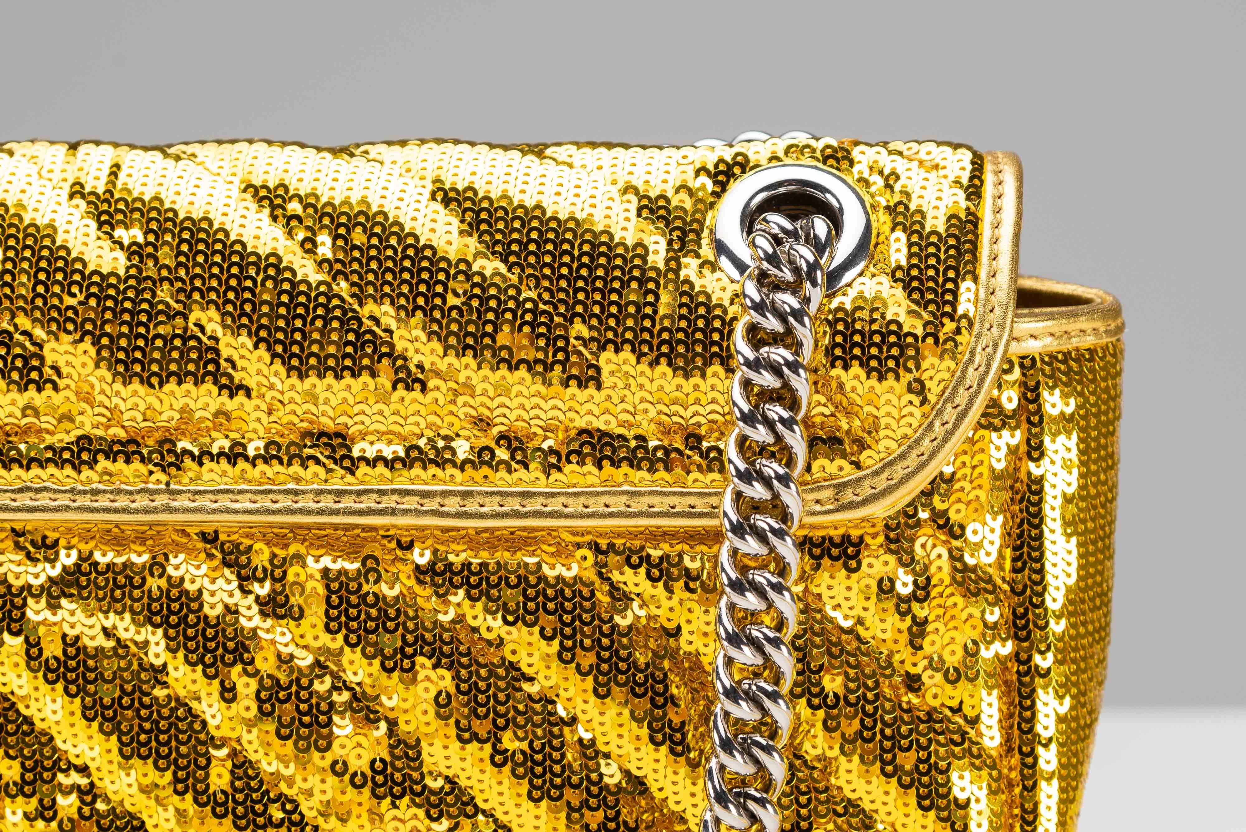 Gucci GG Marmont Rare Gold Diagonal Sequins 7