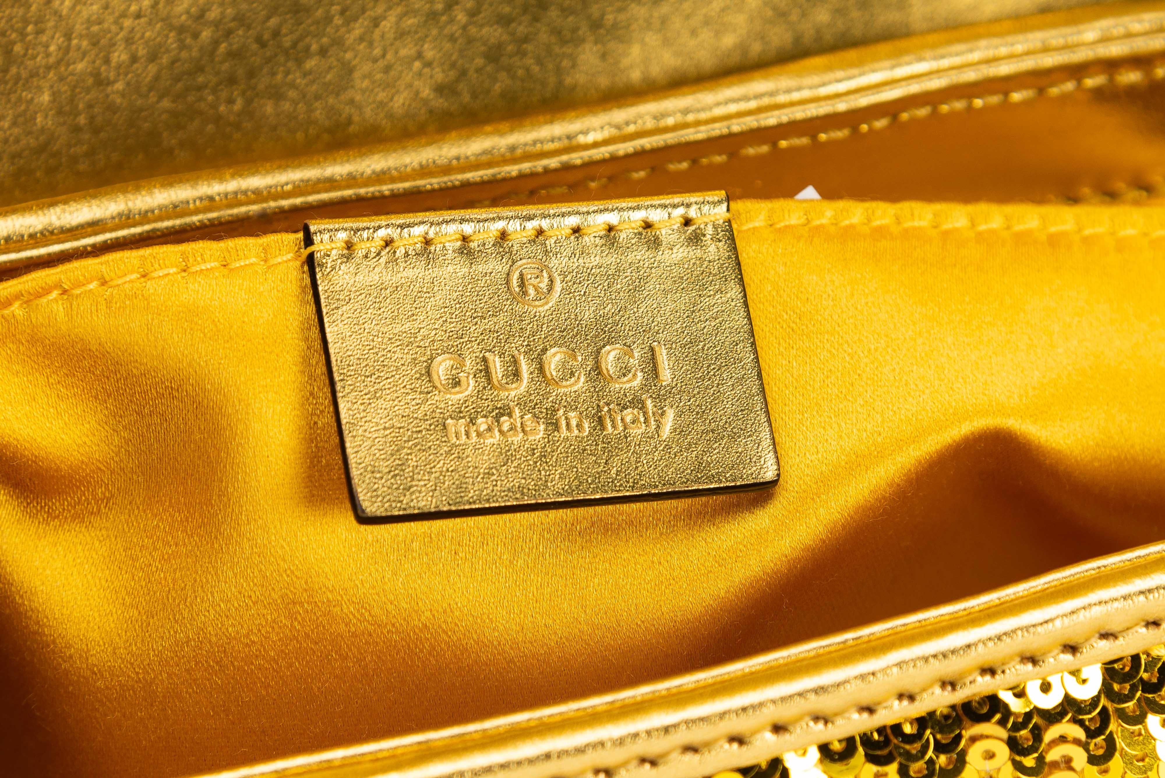 Gucci GG Marmont Rare Gold Diagonal Sequins 10