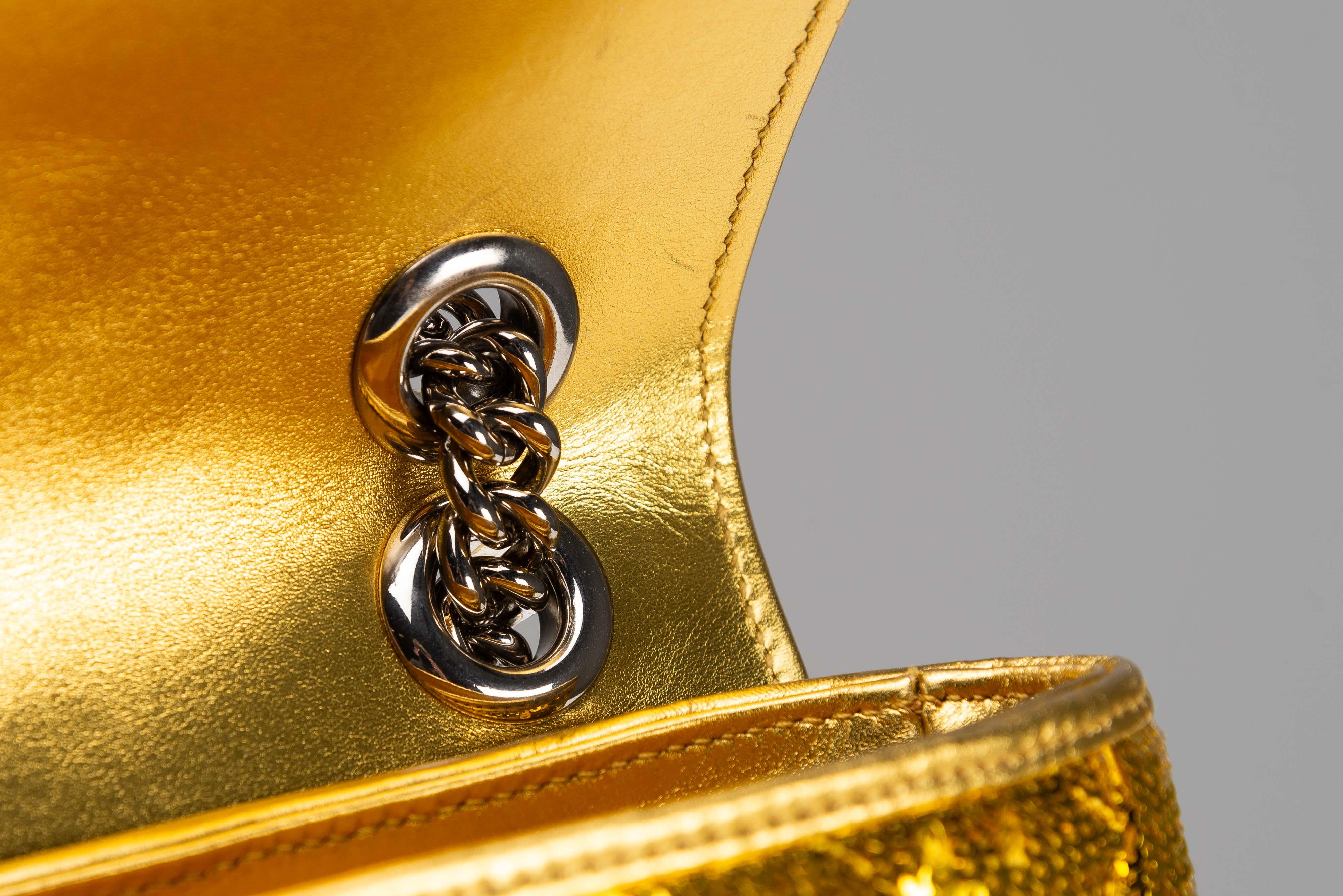 Gucci GG Marmont Rare Gold Diagonal Sequins 12