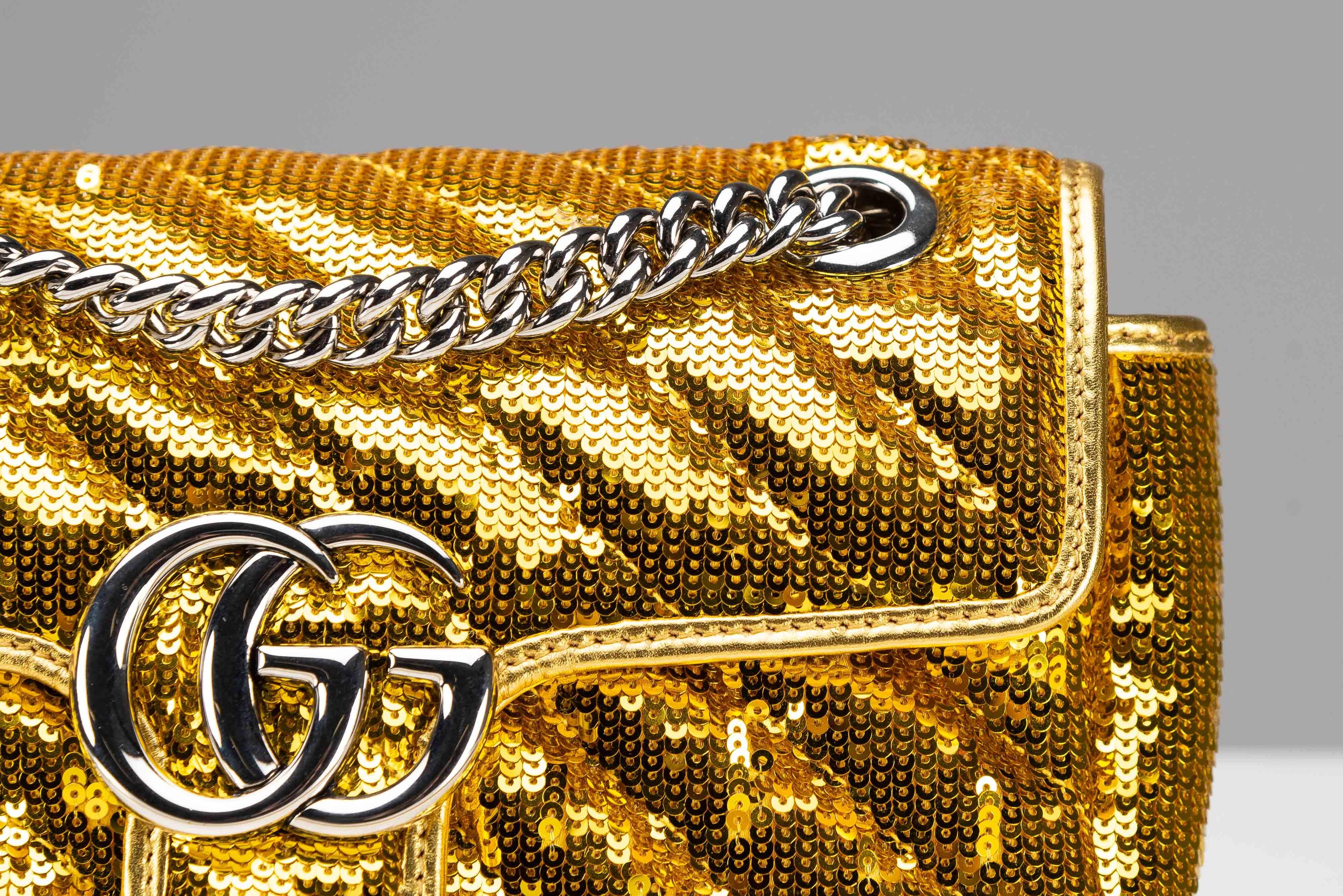 Gucci GG Marmont Rare Gold Diagonal Sequins 2